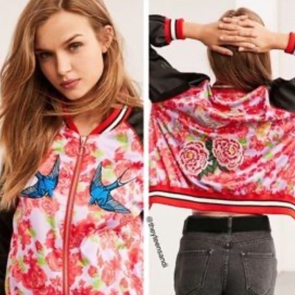 silence + noise Jackets & Blazers - SILENCE+NOISE & URBAN OUTFITTERS Collab ‘Arielle’ Satin Bomber Jacket